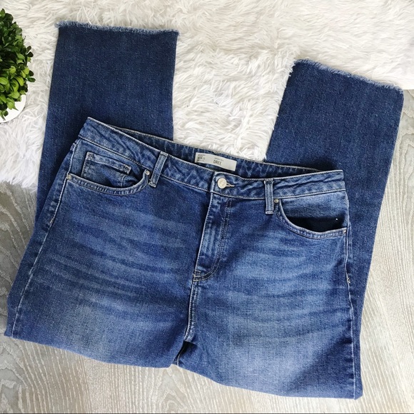 TopShop Moto Dree High Waist Raw Hem Jeans 34 - Picture 2 of 7